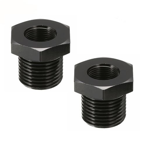 工廠定制cnc車削零件螺紋機械產品汽車機油濾清器螺紋適配器黑色陽極